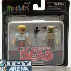 Minimates The Walking Dead Andrea And Stabbed Zombie 2 Pack Action Figure